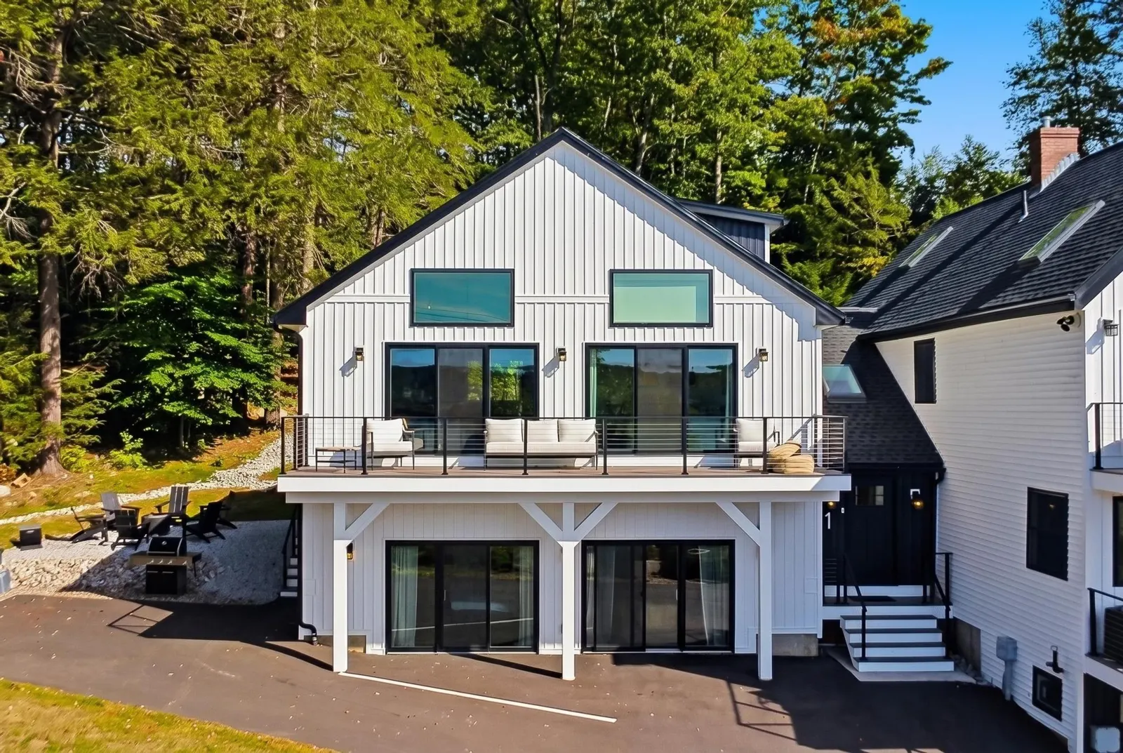 Residence exterior — planned sliding-door renovation (edited image)